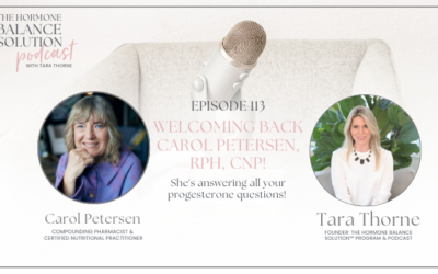 Welcoming back Carol Petersen, RPh, CNP! She's answering all your progesterone questions!