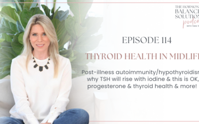 Thyroid health in midlife: post-illness autoimmunity/hypothyroidism, why TSH will rise with iodine & this is OK, progesterone & thyroid health & more!